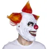 Masque de clown maléfique effrayant masque en caoutchouc en latex Halloween Costume Masque Clown avec cheveux pour adultes 3934696