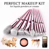 Wet and Wild Brushes Set 10pcs Rose Gold Makeup Brush Eyeshadow Powder Contour Brush Kits Beauty Cosmetics tools Brushes Foundation Brushes