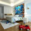 Espaço 3D Ocean World em Falso Brick Wall Papel de parede para celular de Wallpaper para Kids 'Sala de estar Hotel Baby Infant Natatorium Wall Decor