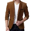 Heren Blazer Herfst Winter Casual Corduroy Slanke Lange Mouw Hoge Kwaliteit Suit Jacket Tops Mens Coat Blouse