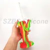 Pipe à eau en silicone Bong Pipe en silicone en forme de banane Bong à fumer incassable avec un bol en verre à joint de 14 mm