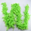 2m högkvalitativa fluffiga rosröda kalkonfjädrar boa Om 40 -grammet Diy Decor Pheasant Feathers For Crafts Wedding Car Plumes