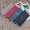 صور المرأة المحفورة Trifold Photo Wallet Women's Wallet Long Scrub Retro Multi-Function Clasp Cover Cover عالية السعة