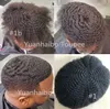 6mm Afro cheveux pleine dentelle toupet indien vierge cheveux humains pièces Afro crépus Curl remplacement de cheveux hommes perruque Shippinng7112553