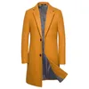 2019 Men's Wool Coat High quality Luxury Trench Coat Men Winter Long Wool & Blends Jacket Casual Woolen Male Big Size 5XL