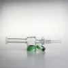 Neues 10 mm 14 mm Glas-Nektarsammler-Set mit Shisha 7,5 Zoll 10 ml Silikonbehälter Reclaimer Keck Clips Quarzspitzen-Nektarsammler