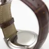 Cellini 50509 Montre mécanique en cuir pour homme en argent avec bracelet marron série automatique Mechaincal cadran argenté pour hommes montres-bracelets pour hommes