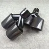 Coppia terminale di scarico doppio silenziatore di scarico a forma ovale stile Y per tubi di scarico universali in acciaio inossidabile nero lucido