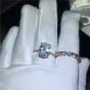 Choucong conjunto de anéis de luxo para amantes, prata esterlina 925, corte oval, 3ct, diamante cz, festa de casamento, anéis para mulheres, homens, joias, presente3424713