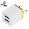 Quick Charge Dual Usb Ports Eu US Ac home Wall Charger Power Adapter For Samsung Galaxy s6 s7 s8 s10 note 10 htc lg android phone
