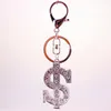 Schlüsselanhänger aus Silberlegierung, Kristall-Strass-Metallanhänger, Schlüsselanhänger, US-Dollar-Münze, Logo, Autozubehör, Schlüsselanhänger, Taschenanhänger, Zubehör