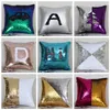 Mermaid Sequins Pillow Cover Magic Reversible Pillow Case Glitter Glamour Cushion Cover Bling Sofa Car DIY Pillow Case Home Decoration D7340