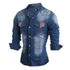 2017 hochwertige Baumwollmischung Hemd Männer Freizeithemden Herren Langarm Kleidung Schlank Camisa Masculina Camisas Hombre
