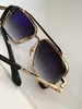 Luxus-Markendesign-Sonnenbrille für Herren, Designer-Vintage-Metall-Sonnenbrille, limitiert, mit Netz-Mode-Stil, quadratisch, rahmenlos, UV-400-Linse, mit Originaletui