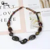 GuanLong Natural Stone Statement/Long Necklace Women Beads Custom Necklace Acrylic Resin Necklaces Girls Fashion Vintage Jewelry