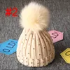 Bonnet tricoté pour bébés filles, chapeaux au crochet pour enfants, paillettes de styliste, pompon en fourrure, casquettes solides pour l'extérieur, bonnets amples pour tout-petits DHL