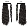 Clipe em Rabo de extensão Wrap Around longo milho Curly Pony Cauda Cabelo 18 polegadas não-Remy peruca - 140g Preto