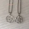 Twee stijl kiezen mode joodse heren jongens zilver roestvrij staal heidense wicca ster hanger ketting doos ketting 2.4mm 24 '' hiphop