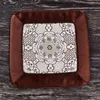 Kinesisk matbordsmatta Patchwork Luxury Vintage Square Isulation Pad Natural Mulberry Silk Placemats Partihandel ZC0405