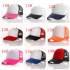 Köpük kamyoncu şapka beyzbol şapkası arkası Sol katı snapback ayarlanabilir yetişkin örgü kapak beyzbol şapkası kamyon sürücü şapkası 23 renk ljjk2083