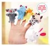 1 pièces 7*3cm animal doigt marionnette en peluche enfant bébé faveur poupée conte accessoires mignon dessin animé animal poupée jouets pour enfants