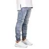 Men jeans denim jogger ny stil mode stretch hip hop joggar för män trendig stretch-fit gratis frakt