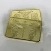 100 sztuk Dziesięć komendantów Monety Religijne Jezus na Cross Gold Plated Ingot Odznaka 50 mm x 28 mm Dekoracja domu Kolekcjonerska Souvenir Moneta