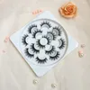 7 Pairs in Flower Tray 5D Faux Mink Lashes 100% Handmade Natural Long False Eyelashes