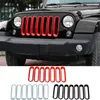 ABS Ön Grille Böcek Yüzük Örgü Izgara Izgara Dekoratif Trim Jeep Wrangler JK 2007-2017 Oto Dış Aksesuarlar için