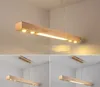 Office Pendant Lamps Wood And Embedded warm white lights Restaurant Bar Coffee Dining Room LED Hanging Light Fixture MYY