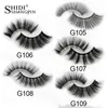 SHIDISHANGPIN 4 Paar Falsche Wimpern Cilios Wimpern Natürliche lange Wimpern Nerz Make-up Volumen 3D Nerz Wimpern Nerz Wimpern