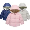 2018 Vinter baby tjejer rockar outwear mode barn långärmad barn jackor kläder varm hooded päls 1 2 3 4 5 6 år