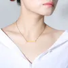 ファッションゴールドバータグペンダントネックレスネックレスホローラブハートタグステンレススチールネックレス女性の固体空白バーチャームバイヤー自身の彫刻