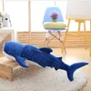 50150 cm ny stil blå plysch leksaker stor fiskduk docka val fylld plysch havsdjur barns födelsedagspresent T1910197990090