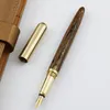 Retro Wooden Copper Fountain Signature Pen Writing Tool For School Office Business Wedding Birthday Holiday Supplies3774233