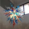 Modern Crystal LED Lamps Pendant Light Designed Hand Blown Glass Chandelier Pretty Colored Hotel Decoration Chain Ceiling Chandeliers