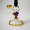 Cam Bongs Duş Başlığı Perc Kalın Bong Su Boruları 14.5mm Ortak Başlık Cam Yağ Dab Rig Düz Tüp Nargile Borular Ücretsiz Kargo CS1223