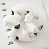 50pcs Frauen elastische Haarbänder Lady Girl Hair knackig weiches Haarband Pfirsich Herz großer Darm Ring Sport Tanz Scrunchie2773852