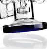 Cachimbo de água de vidro de 9,5 polegadas com cerca de 5 mm de espessura, bongos de favo de mel, plataformas de petróleo de cera de tubo inebriante com coletor de cinzas azul de 14 mm