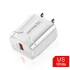 3A Quick Charge 3.0 USB Charger US UE parede Mobile Phone carregador adaptador QC3.0 carregamento rápido para Samsung Xiaomi