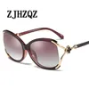 Gros-ZJHZQZ Lunettes de soleil polarisées chaudes Femmes Mode Diamant Surdimensionné Polariz Lunettes de soleil Femmes Fleur Énorme Big Designer Style