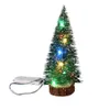 Mini Choinka Mały Cedar Desktop Ornament z LED Lights Sztuczne Mała Sosna na Nowy Rok Dekoracja Home Decoration JK1910