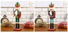 30cm Nutcracker Lalki Żołnierze Drewniane Figurka Boże Narodzenie Dekoracji Dekoracji Okno Showcase Home Decor Ozdoby świąteczne prezent SN3797