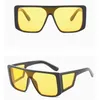 Cool Goggles Grote frame vierkante zonnebril voor vrouwen vintage punk zonnebril mannen 7 groothandel kleuren