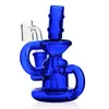 Verde blu piccoli bong mini dab rig vetro tubo dell'acqua bong riciclatore piattaforma petrolifera gorgogliatore narghilè impianti inebrianti per fumare