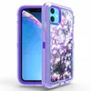 Glitter Şeffaf Sıvı Bling Temizle Quicksand Durumda iPhone 11 Pro Max XS Max XR 6 7 8 Artı Samsung S10 S20 Plus S20 Ultra Note10 Pro