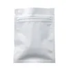 Vit Glansig Aluminiumfolie Bag 100 st / Mot Bulk Mat Luktsäker Paketpåse Värmeförsegling Mylar Zip Lock Bag