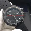 NIEUWE Automatische Horloge Mannen Horloges reliëf Zwarte bezel Sport Machines Beweging Luxusuhr Rubberen band metalen armband Horloges 43