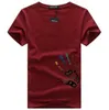 T-shirt Hommes Mode Été À Manches Courtes Col Rond T-shirt Plus Imprimé Décontracté Coton T-shirt avec 6 Couleurs Taille S-5XL respirant