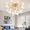 Nordic firefly plafond kroonluchter creatieve kunst plafondlamp woonkamer slaapkamer kroonluchter moderne decor goud licht kroonluchter